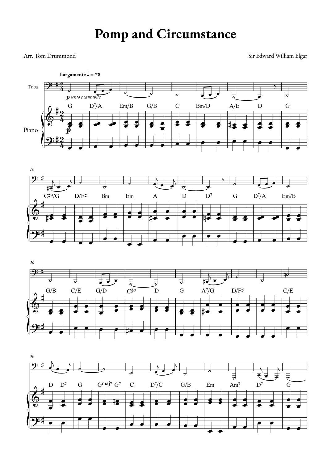 Pomp and Circumstance (arr. Tom Drummond)