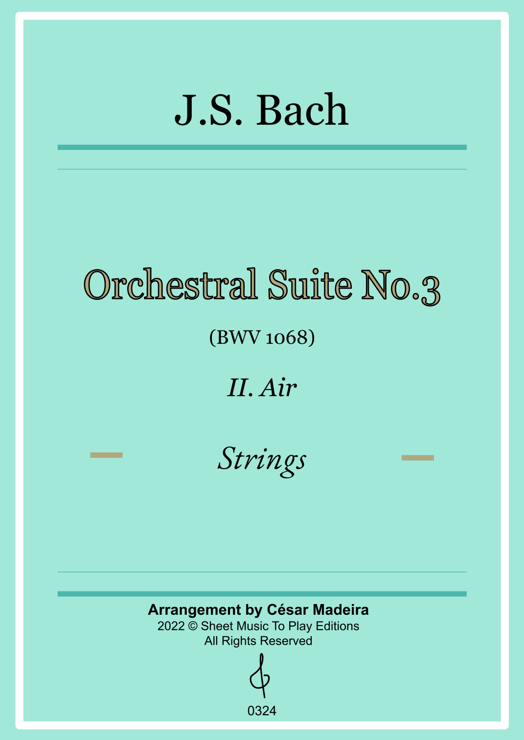 Air on G String - String Orchestra (Full Score) - Score Only (arr. César Madeira)
