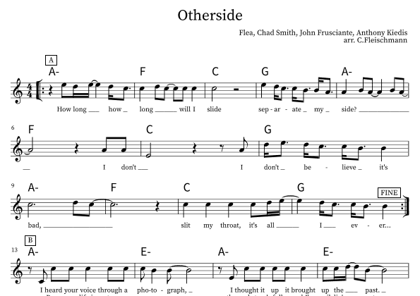 Otherside (arr. Christoph Fleischmann)