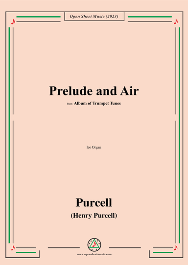Purcell-Prelude and Air,from 'Album of Trumpet Tunes',for Organ (arr. OSM Press)