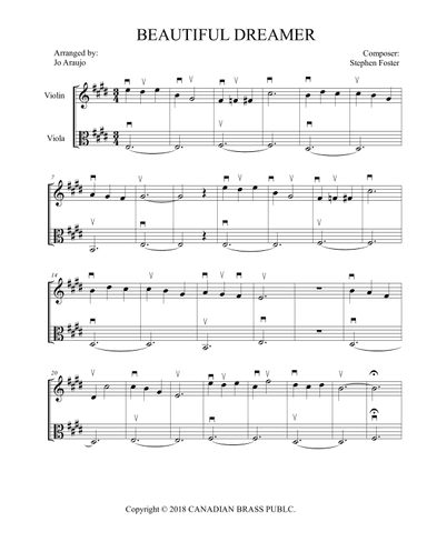 BEAUTIFUL DREAMER (arr. JO ARAÚJO)