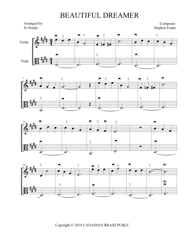 BEAUTIFUL DREAMER (arr. JO ARAÚJO)