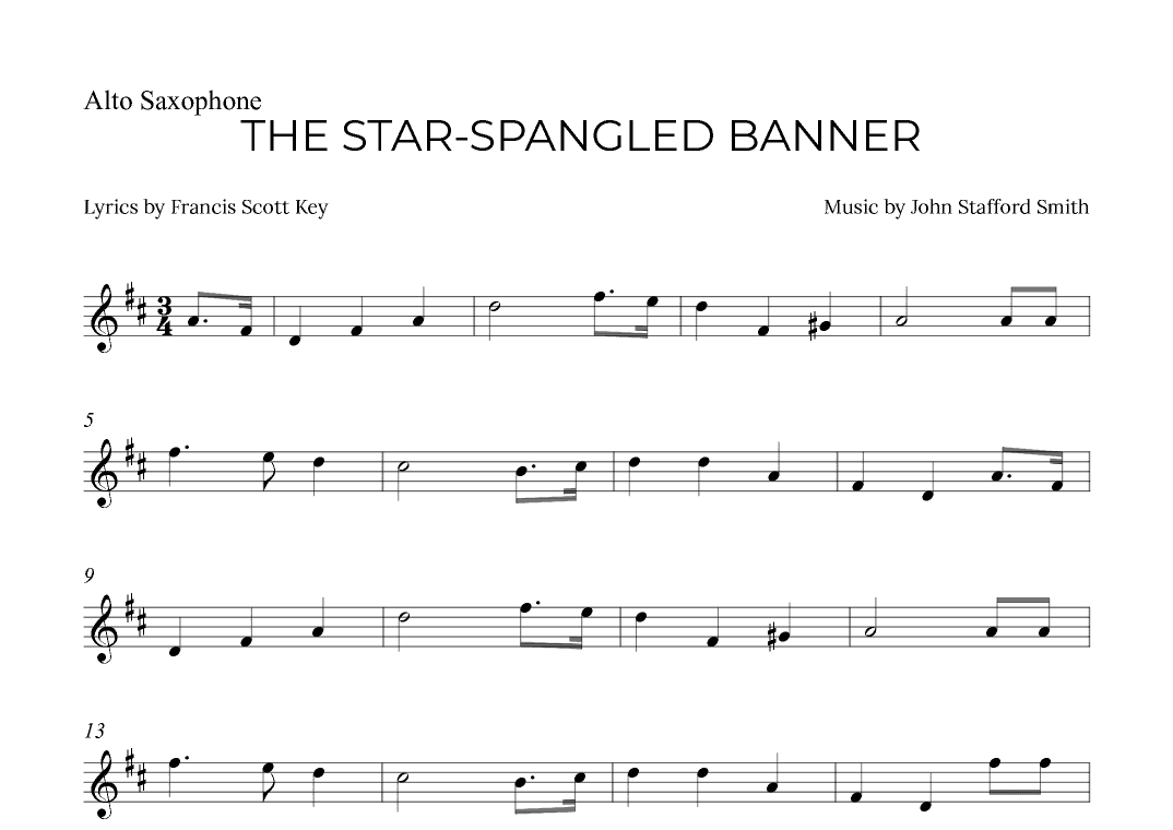 THE STAR-SPANGLED BANNER (arr. Alex Nunes Rodrigues)