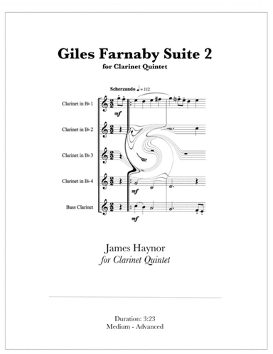 Giles Farnaby Suite 2 for Clarinet Quintet (arr. James Haynor)