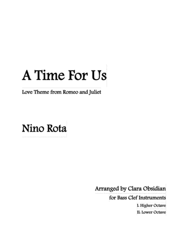 A Time For Us (love Theme) (arr. Clara Obsidian)