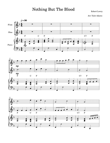 Nothing But The Blood (Flute and Oboe Duet with Piano) (arr. Tyler Adams)