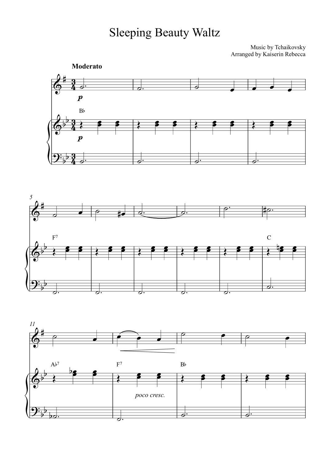 Sleeping Beauty Waltz (arr. Kaiserin Rebecca)