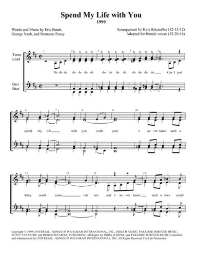 Spend My Life With You (arr. Kyle Kitzmiller)