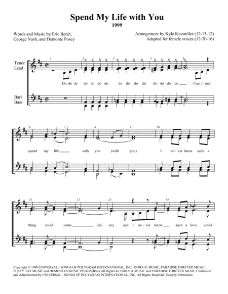 Spend My Life With You (arr. Kyle Kitzmiller)