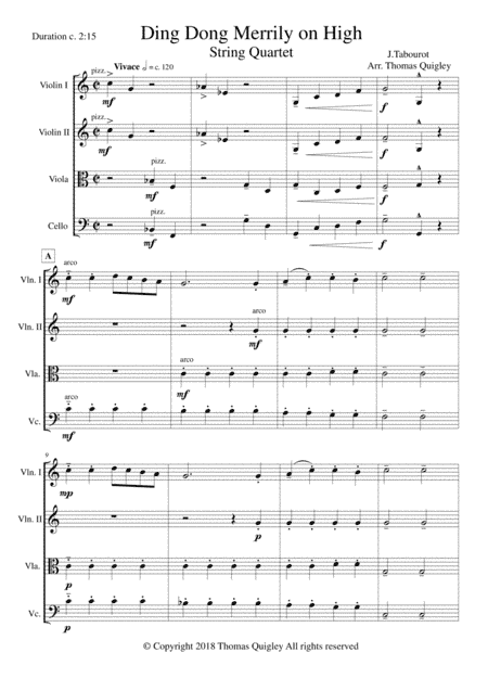 Ding Dong Merrily on High (arr. Thomas Quigley)