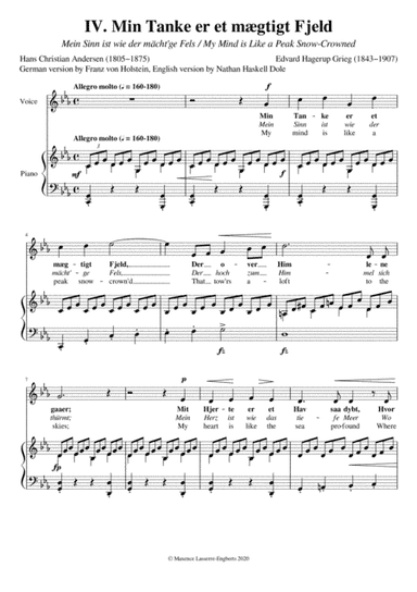 Min Tanke er et mægtigt Fjeld [Low Voice; Key: Cm (Original)] (arr. Maxence Lasserre-Engberts)
