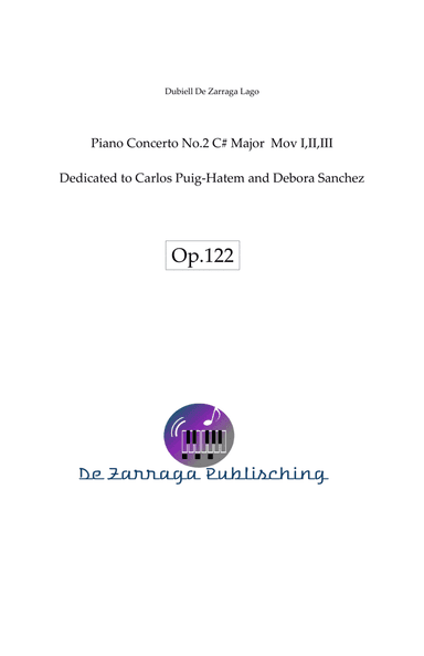 Piano Concerto No.2 C# Major Op.122 Score And Parts