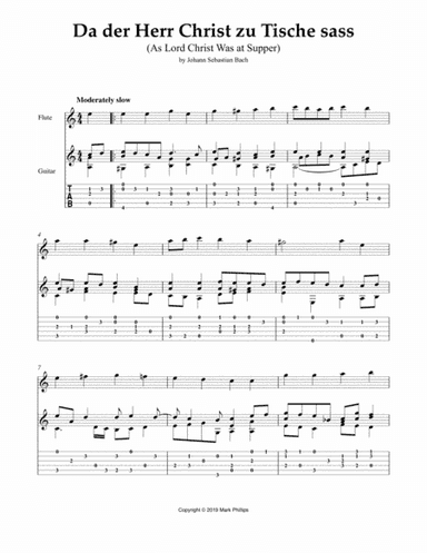 Da der Herr Christ zu Tische sass (As Lord Christ Was at Supper) (arr. Mark Phillips)