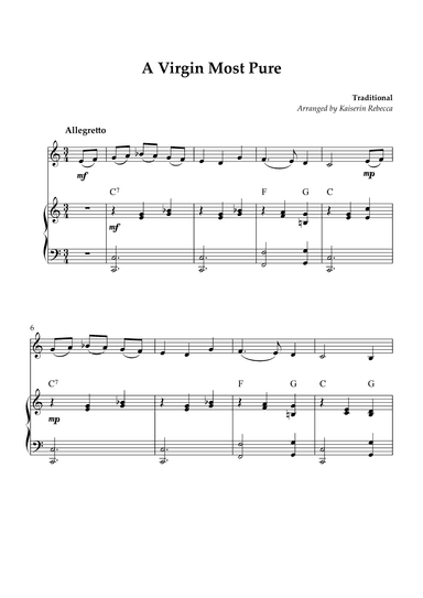 A Virgin Most Pure (arr. Kaiserin Rebecca)