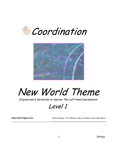 New World Theme. Lev. 1. Coordination (arr. Music Fingers)