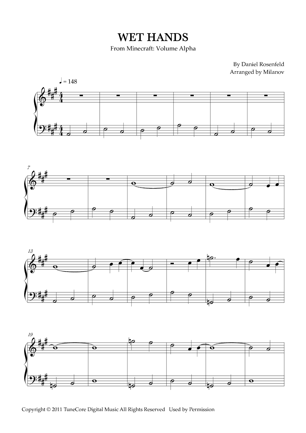 Wet Hands (arr. Milanov)