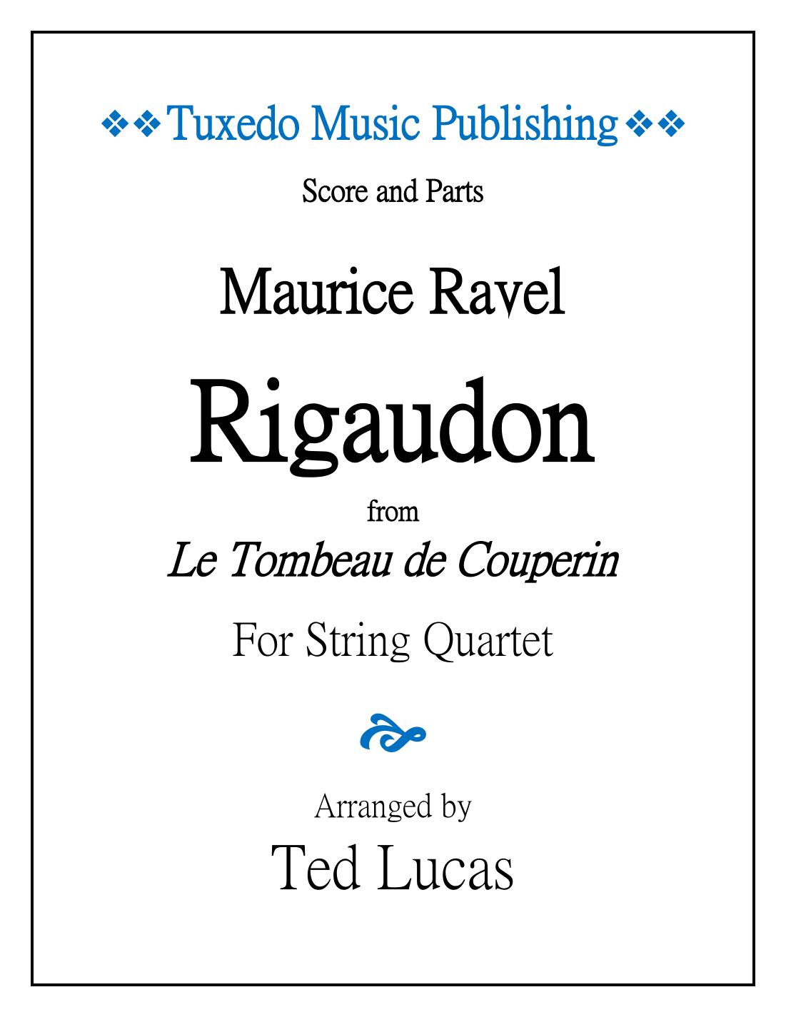Rigaudon  - Score and Parts (arr. Ted Lucas)