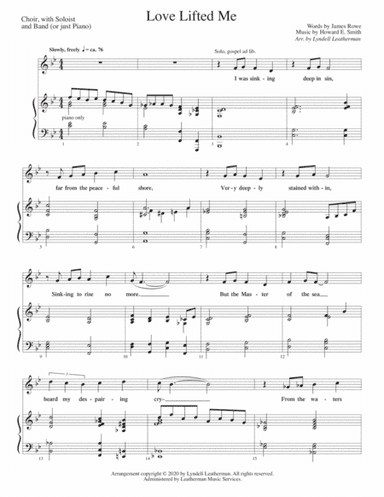 Love Lifted Me (arr. Lyndell Leatherman)