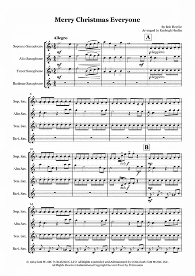 Merry Christmas Everyone (arr. Kayleigh Huelin)