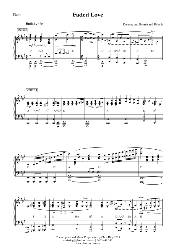 Faded Love (arr. Chris King)