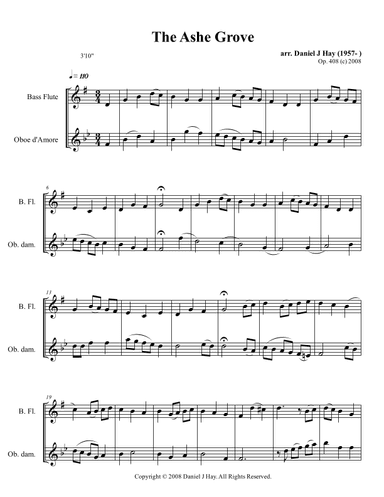 Ashe Grove (Opus 408) Bass Flute and Oboe D'Amore