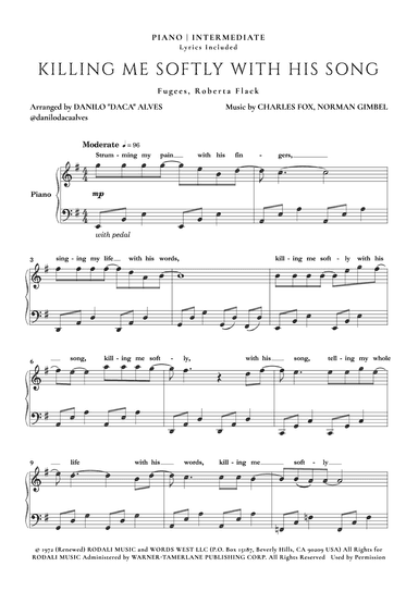 Killing Me Softly With His Song (arr. Danilo "Daca" Alves)