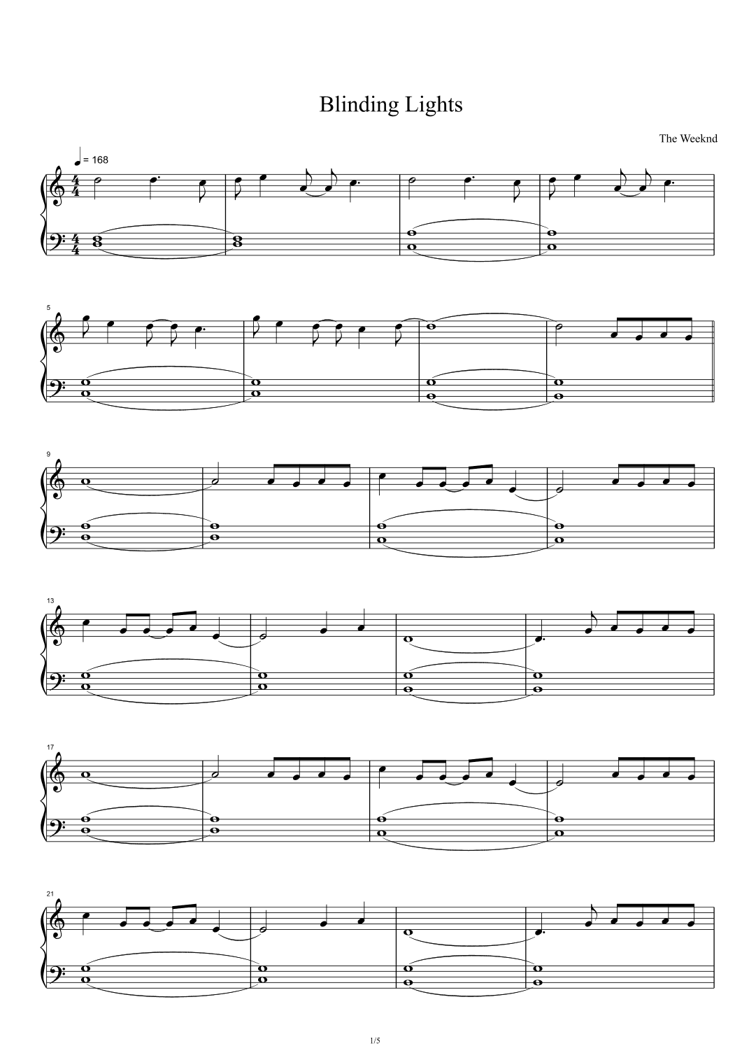 Blinding Lights (arr. The Weeknd)