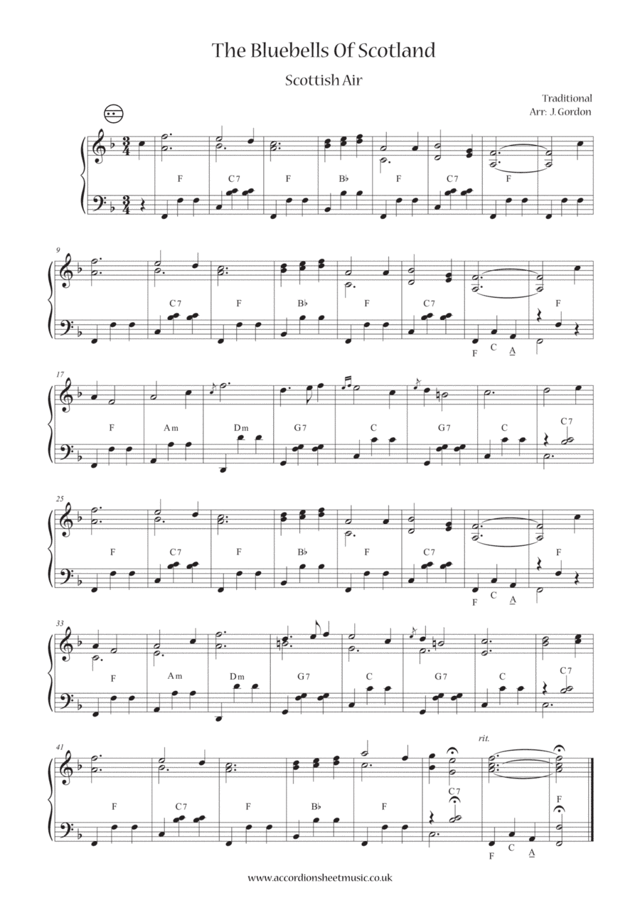The Bluebells Of Scotland (arr. Julia Gordon)