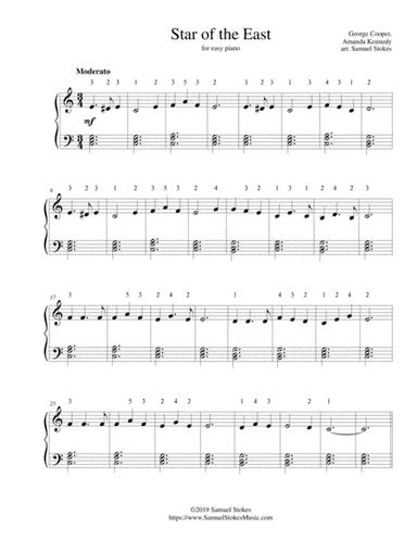 Star of the East - for easy piano (arr. Samuel Stokes)