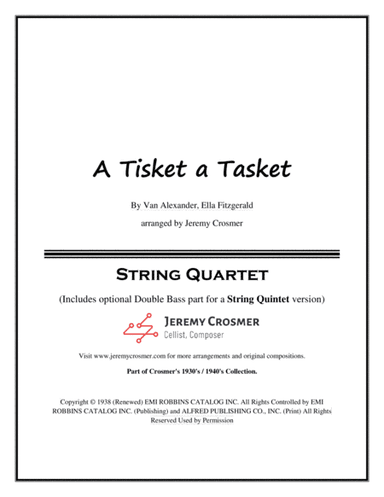 A-tisket, A-tasket (arr. Jeremy Crosmer)