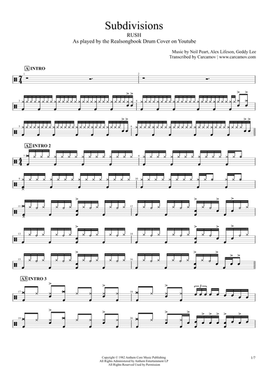Subdivisions (arr. Realsongbook)