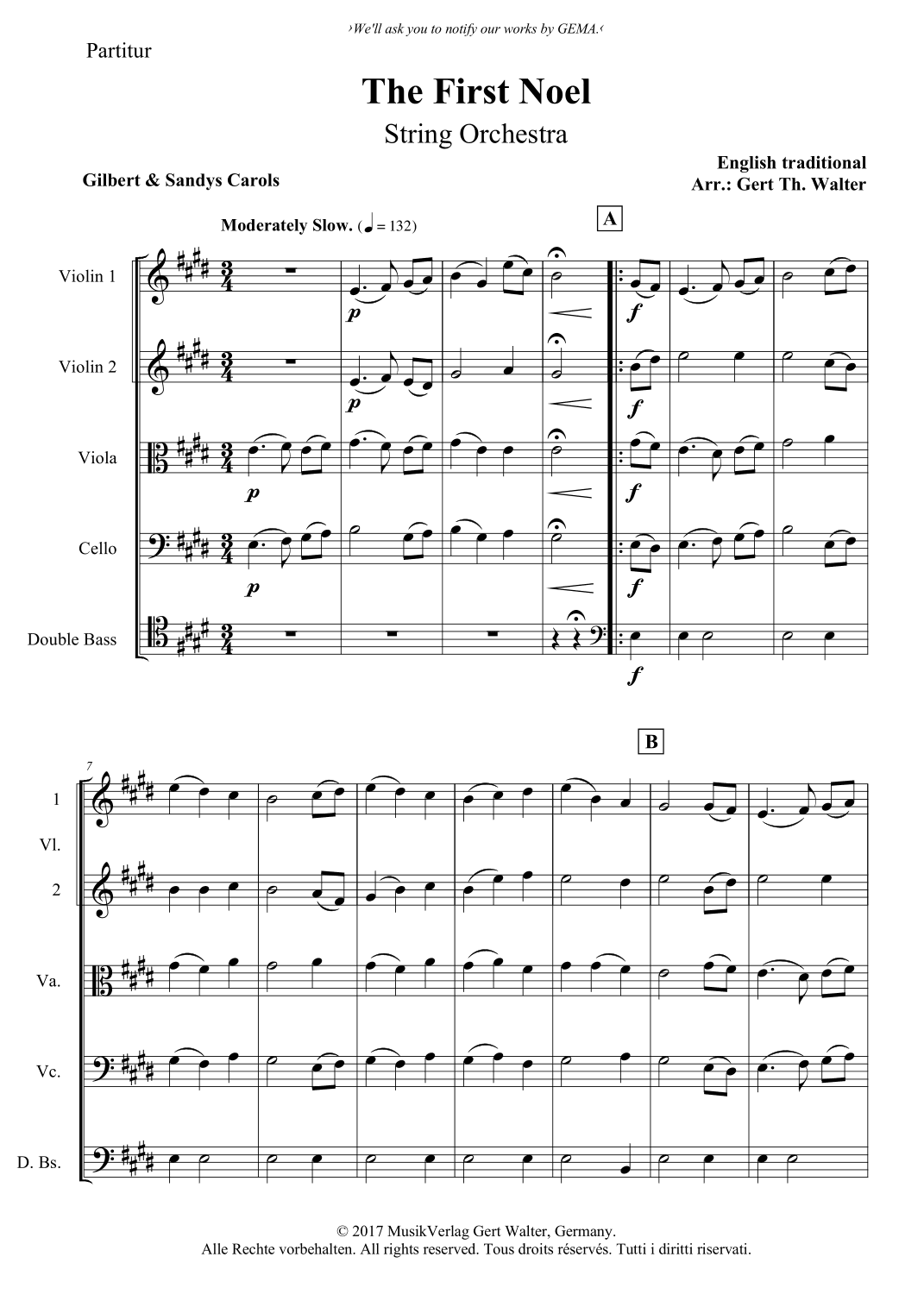 The First Noel (arr. Gert Th. Walter)
