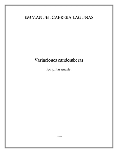 Variaciones candomberas - Score Only