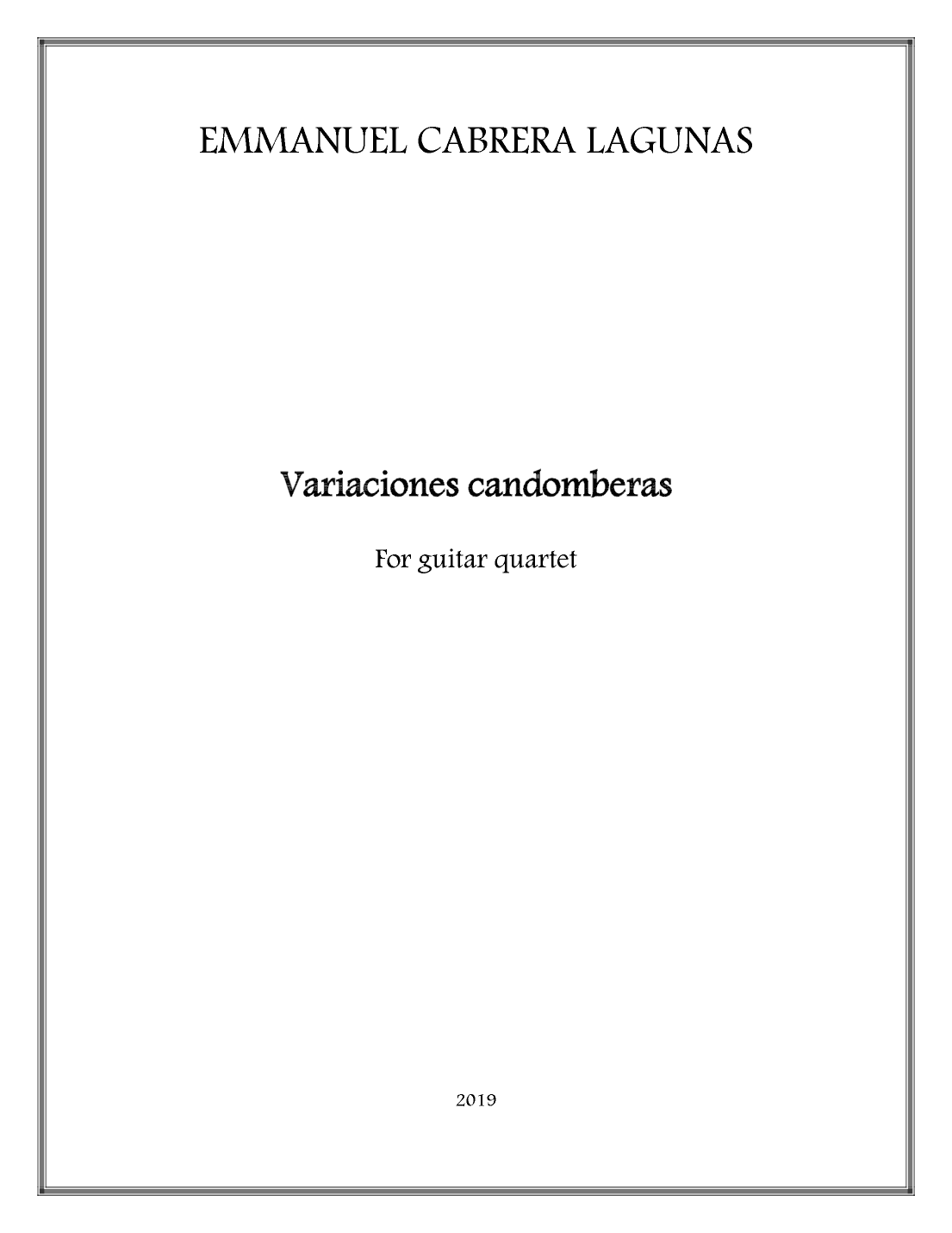 Variaciones candomberas - Score Only