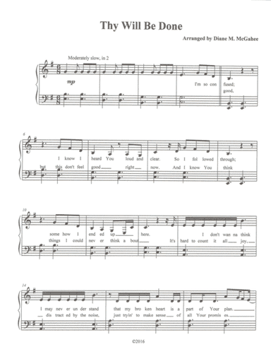 Thy Will (arr. Diane M. McGahee)
