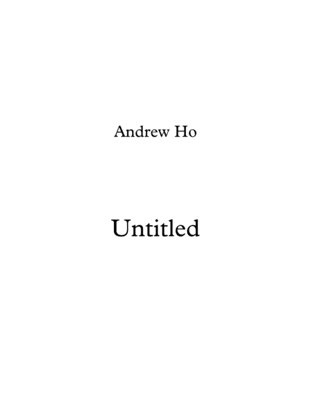 Untitled Etude No. 1