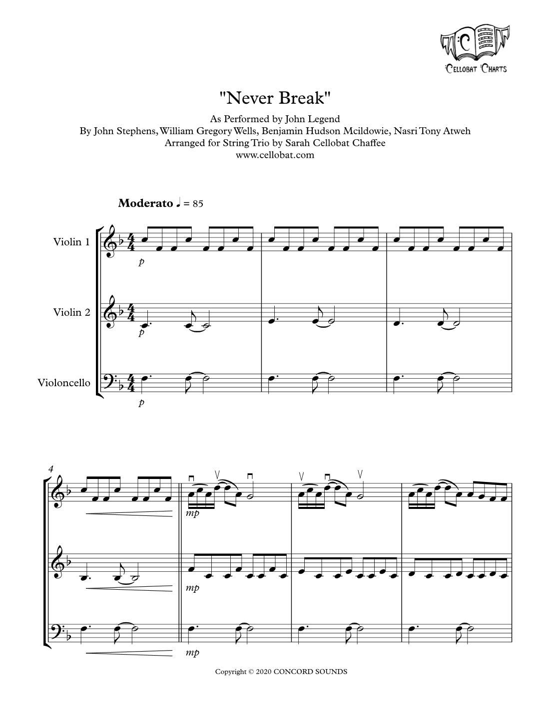 Never Break (arr. Sarah Cellobat Chaffee)