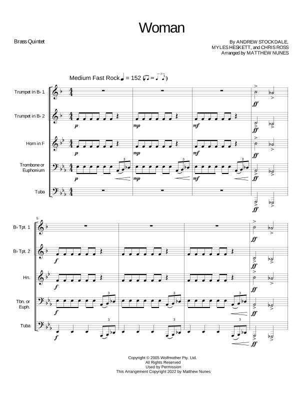 Woman (arr. Matthew Nunes)