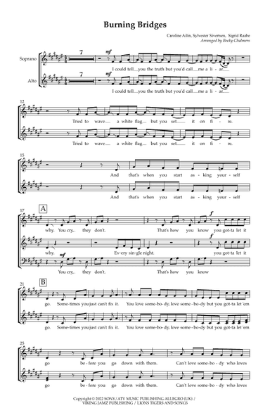 Burning Bridges (arr. Becky Chalmers)