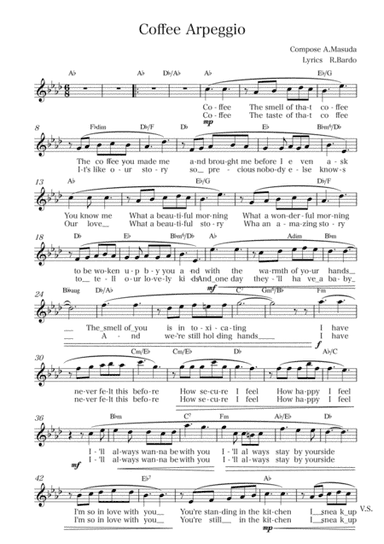 'Coffee Arpeggio' Flute version (play by Miho Hokura)