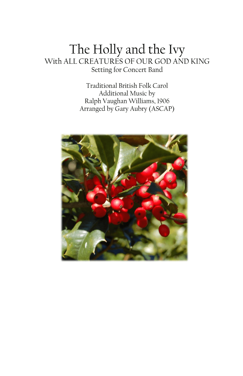The Holly and the Ivy (arr. Gary Aubry)