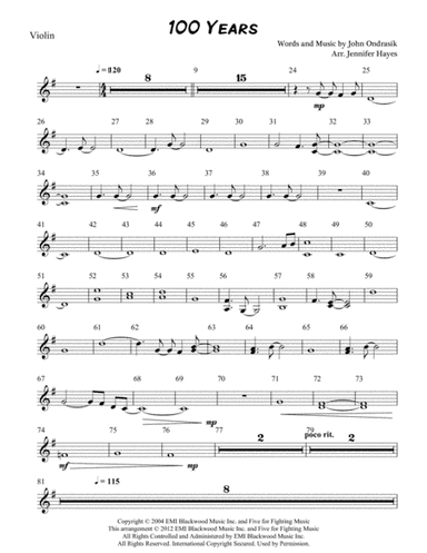 100 Years (arr. JD Hayes)