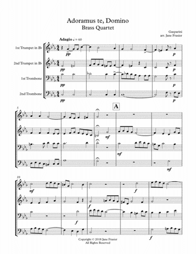 Adoramus, Te Christe (arr. Jane Frasier)