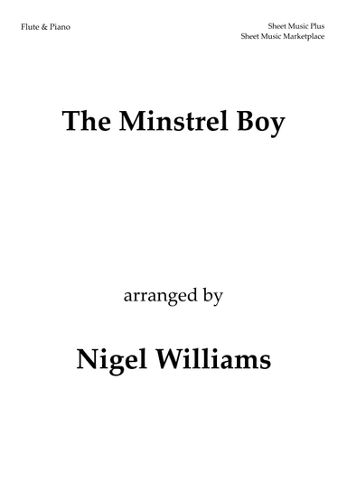 The Minstrel Boy, for Flute and Piano (arr. Nigel Williams)