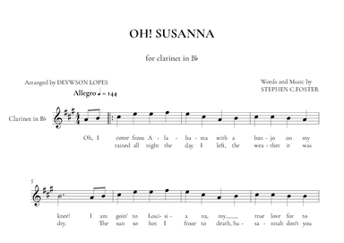 Oh! Susanna (arr. Deywson Lopes)