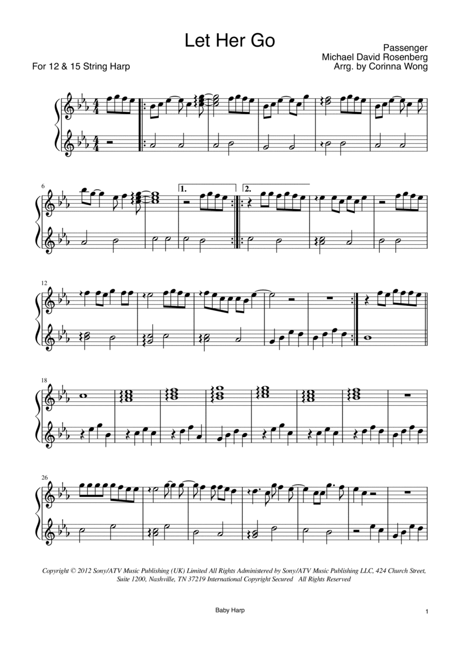 Let Her Go (arr. Corinna Wong)