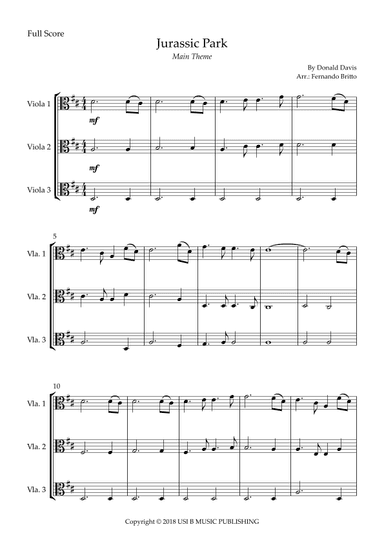 Jurassic Park Iii (arr. Fernando Britto)