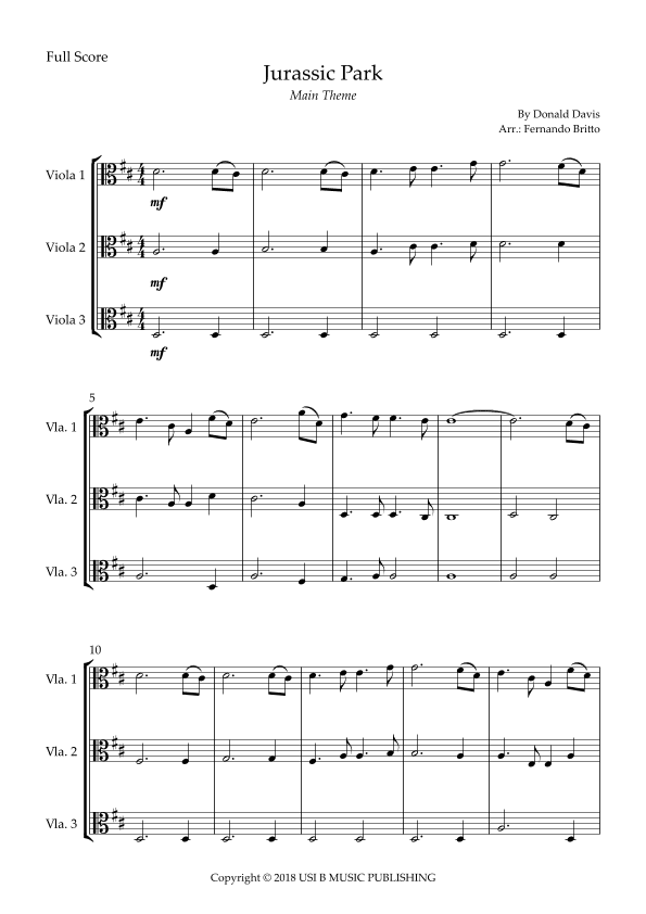 Jurassic Park Iii (arr. Fernando Britto)