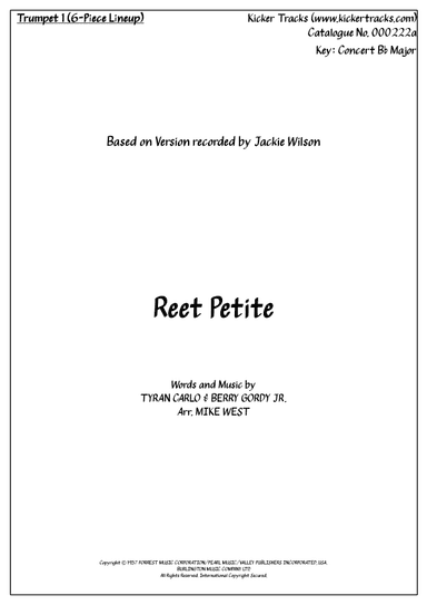 Reet Petite (the Sweetest Girl In Town) (arr. Michael Storeton-West)