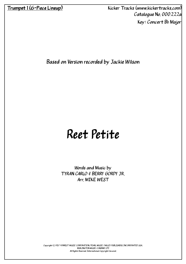 Reet Petite (the Sweetest Girl In Town) (arr. Michael Storeton-West)